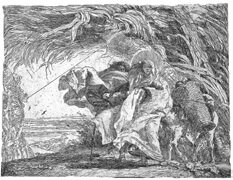 Giandomenico Tiepolo: Die Flucht nach Ägypten. Radierungen. Freiburg i. Br. 2007, Kat. Nr. 19.29.